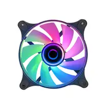 Mars Gaming MF-3D Negro, Ventilador ARGB 360° 12cm, Espejo Infinito 3D, Sistema An