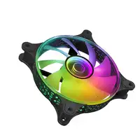 Mars Gaming MF-3D Negro, Ventilador ARGB 360° 12cm, Espejo Infinito 3D, Sistema An
