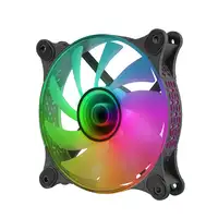 Mars Gaming MF-3D Negro, Ventilador ARGB 360° 12cm, Espejo Infinito 3D, Sistema An