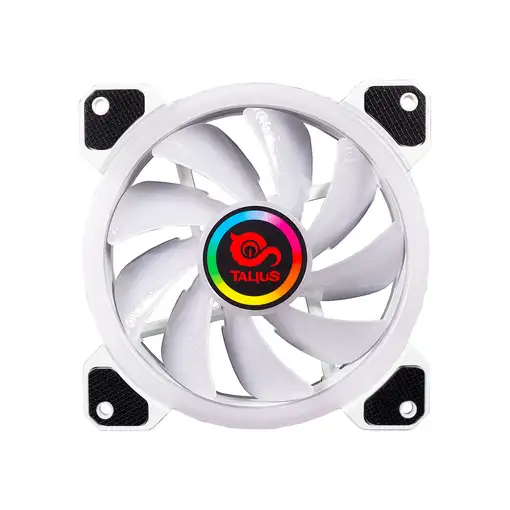 TALIUS Ventilador caja ARGB Iris 16Led 12cm Blanco para caja Cronos