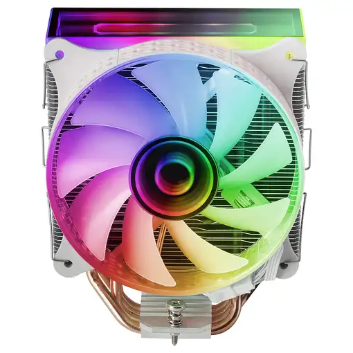 Mars Gaming MCPU-VR, Disipador CPU, Doble Espejo Infinito ARGB, 4 Heatpipes HCT, T