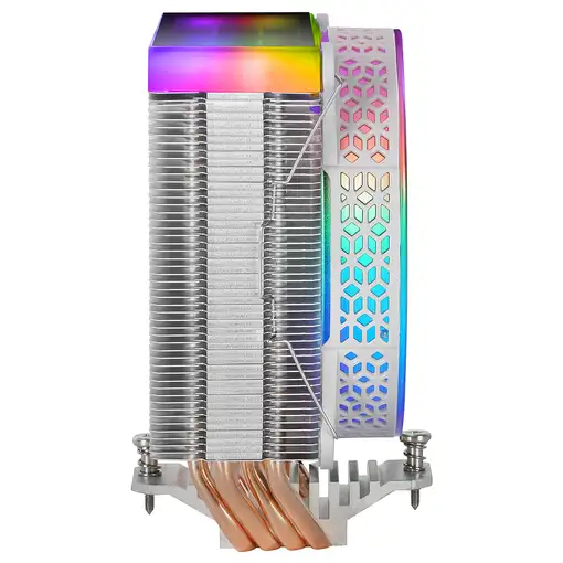 Mars Gaming MCPU-VR, Disipador CPU, Doble Espejo Infinito ARGB, 4 Heatpipes HCT, T