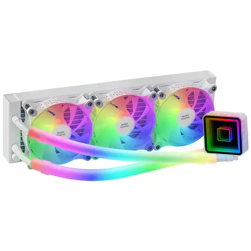 Mars Gaming ML-ULTRA360 Blanco, Refrigeración Líquida CPU, TDP 650W, Espejo Infini