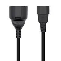 AISENS Cable Alimentación 16A, C14/M A CEE7/H, 25cm