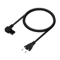 AISENS Cable Alimentación Acodado Forma 8, CEE7/16/M-C7/H, Negro, 1.8M