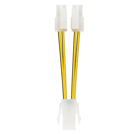 Nanocable CABLE ALIM. 4PIN/H-4+4PIN/M 15CM