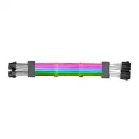 Mars Gaming MCA-16, Cable Extensor ARGB 8+8pin PCIe para Tarjeta Gráfica, LEDs Ult