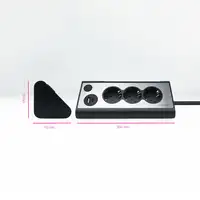 Nanocable Regleta de Sobremesa con 3 Tomas de Tierra y 2 USB´s con Luz, Negro