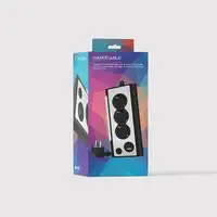 Nanocable Regleta de Sobremesa con 3 Tomas de Tierra y 2 USB´s con Luz, Negro