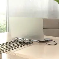 AISENS USB-C Dock 12 en 1, USB-C a 2xHDMI, 1xDisplayPort, 1xRJ45, 3xUSB-A, 1xUSB-C