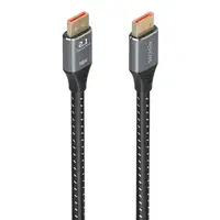 AISENS Cable DisplayPort V2.1 16K@60Hz 80 Gbps, DP/M-DP/M, Negro, 1.5m