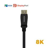 AISENS Cable Displayport Certificado V1.4 8k@60hz, DP/M-DP/M, Negro, 1.0m