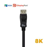 AISENS Cable Displayport Certificado V1.4 8k@60hz, DP/M-DP/M, Negro, 1.0m
