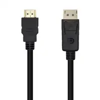 AISENS Cable Conversor DisplayPort A HDMI, DP/M-HDMI/M, Negro, 1.0m