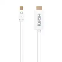 Nanocable Cable conversor Mini DP a HDMI, Mini DP/M - HDMI/M, Blanco, 2.0 M
