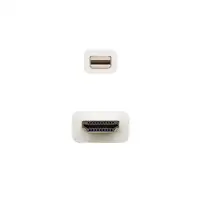 Nanocable Cable conversor Mini DP a HDMI, Mini DP/M - HDMI/M, Blanco, 2.0 M