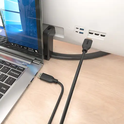AISENS A125-0922 adaptador de cable de vídeo 10 m DisplayPort HDMI Negro