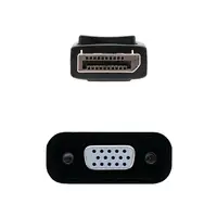 Nanocable Conversor DisplayPort a sVGA, DisplayPort/M-sVGA/H, Negro, 15 cm