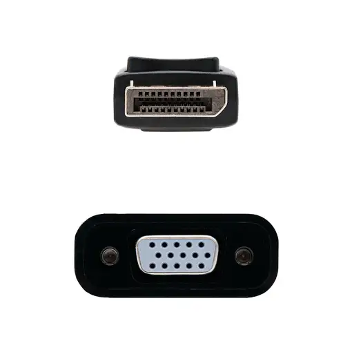 Nanocable Conversor DisplayPort a sVGA, DisplayPort/M-sVGA/H, Negro, 15 cm