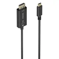 AISENS Cable Conversor Bidireccional USB-C A DISPLAYPORT 8K@60Hz, USB-C/M-DP/M, Ne