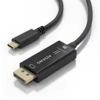 AISENS Cable Conversor Bidireccional USB-C A DISPLAYPORT 8K@60Hz, USB-C/M-DP/M, Ne