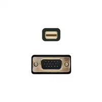 AISENS Cable conversor Mini DP A VGA, Mini DP/M - VGA/M, Negro, 2.0m
