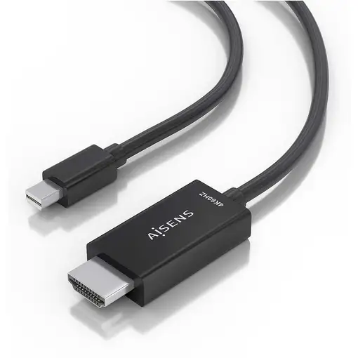 AISENS Cable conversor MINI DP a HDMI 4K@60Hz, MINI DP/M-HDMI/M, Negro, 1.5m