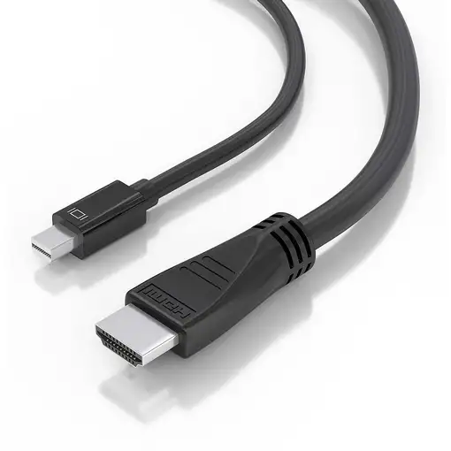 AISENS Cable conversor MINI DP a HDMI 4K@60Hz, MINI DP/M-HDMI/M, Negro, 5.0m