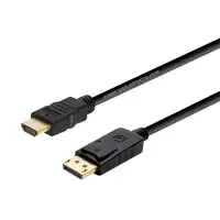 AISENS CABLE CONVERSOR DISPLAYPORT A HDMI, DP/M-HDMI/M, NEGRO, 2.0M