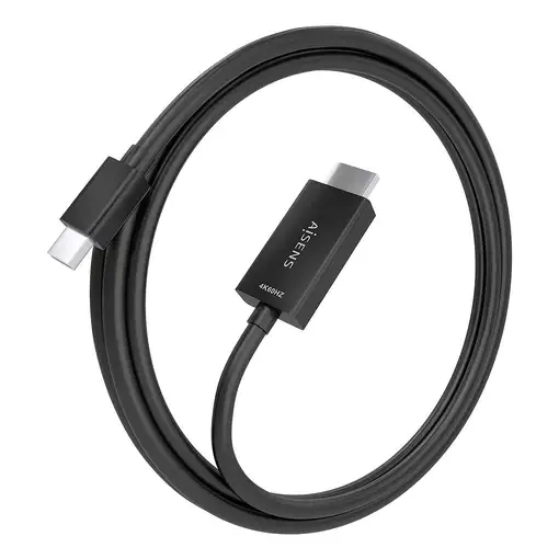 AISENS Cable conversor MINI DP a HDMI 4K@60Hz, MINI DP/M-HDMI/M, Negro, 2.0m