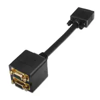 AISENS A113-0080 cambiador de género para cable D-sub HDB15 2x D-sub HDB15 Negro