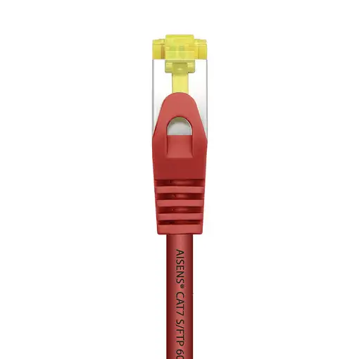 AISENS Cable De Red Latiguillo RJ45 LSZH Cat.7 600 MHz S/FTP PIMF AWG26, Rojo, 25