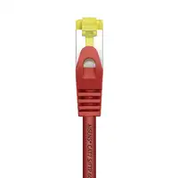 AISENS Cable De Red Latiguillo RJ45 LSZH Cat.7 600 MHz S/FTP PIMF AWG26, Rojo, 0.5
