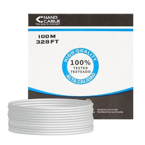 Nanocable CABLE RED RJ45 CAT.5E UTP RIGIDO AWG24, 100 M