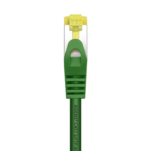 AISENS Cable De Red Latiguillo RJ45 LSZH Cat.7 600 MHz S/FTP PIMF AWG26, Verde, 0.