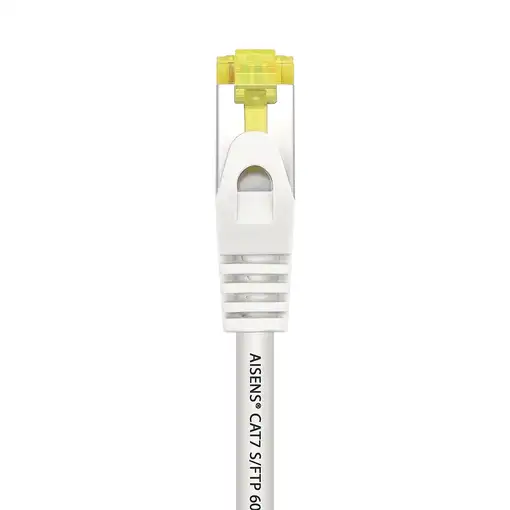 AISENS Cable De Red Latiguillo RJ45 LSZH Cat.7 600 MHz S/FTP PIMF AWG26, Blanco, 1