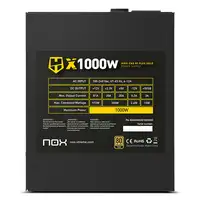 NOX HUMMER X 1000W PLUS GOLD unidad de fuente de alimentación 24-pin ATX Negro
