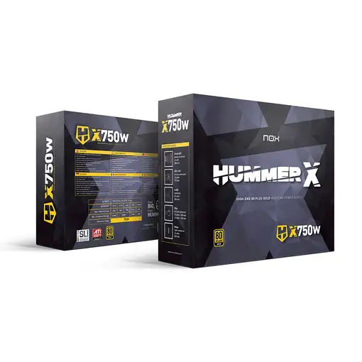 NOX Hummer X750W unidad de fuente de alimentación 750 W 24-pin ATX ATX Negro