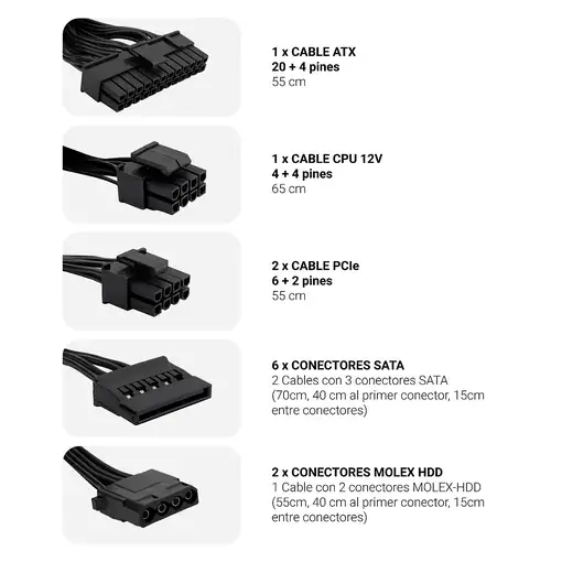 CoolBox CoolPower 750W unidad de fuente de alimentación 20+4 pin ATX ATX Negro