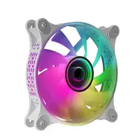 Mars Gaming MF-3D Blanco, Ventilador ARGB 360° 12cm, Espejo Infinito 3D, Sistema A