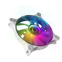 Mars Gaming MF-3D Blanco, Ventilador ARGB 360° 12cm, Espejo Infinito 3D, Sistema A