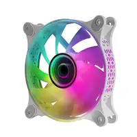 Mars Gaming MF-3D Blanco, Ventilador ARGB 360° 12cm, Espejo Infinito 3D, Sistema A