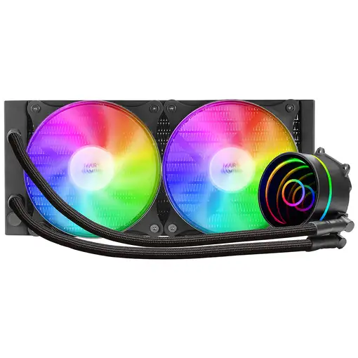 Mars Gaming ML-ONE240, Refrigeración Líquida CPU, TDP 400 W, Espejo Infinito, 2 Ve