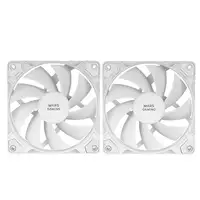 Mars Gaming MF-PROX2 Blanco, Kit 2 Ventiladores 120mm, Sistema Anti-vibraciones, U