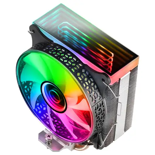 Mars Gaming MCPU-VR Negro, Disipador CPU, Doble Espejo Infinito ARGB, 4 Heatpipes