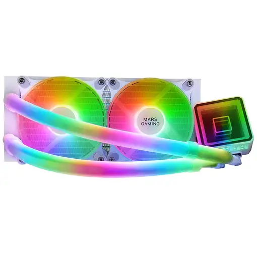 Mars Gaming ML-ULTRA240 Blanco, Refrigeración Líquida CPU, TDP 500W, Espejo Infini