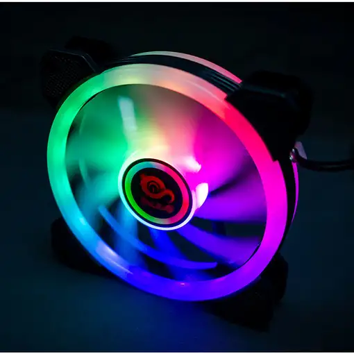 TALIUS Ventilador caja RGB Iris Spectrum 16Led 12cm (compatible sólo con caja Tal-