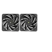 Mars Gaming MF-NCLX2, Kit 2x Ventiladores Ultrasilenciosos 120mm, Diseño Aspas Híb