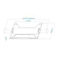 TooQ TQLH1117-B soporte para ordenador portátil Soporte articulado con bandeja par