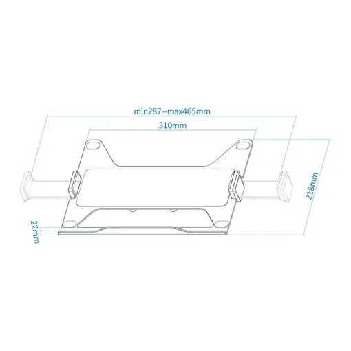 TooQ TQLH1117-B soporte para ordenador portátil Soporte articulado con bandeja par